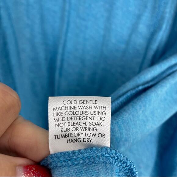 Indigenous | Light Blue Cardigan Wrap 100% Organic Cotton Sweater Top - Picture 6 of 7